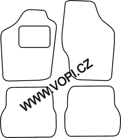 Textil-Autoteppiche Toyota Starlet 1990 - 1996 Carfit (4701)